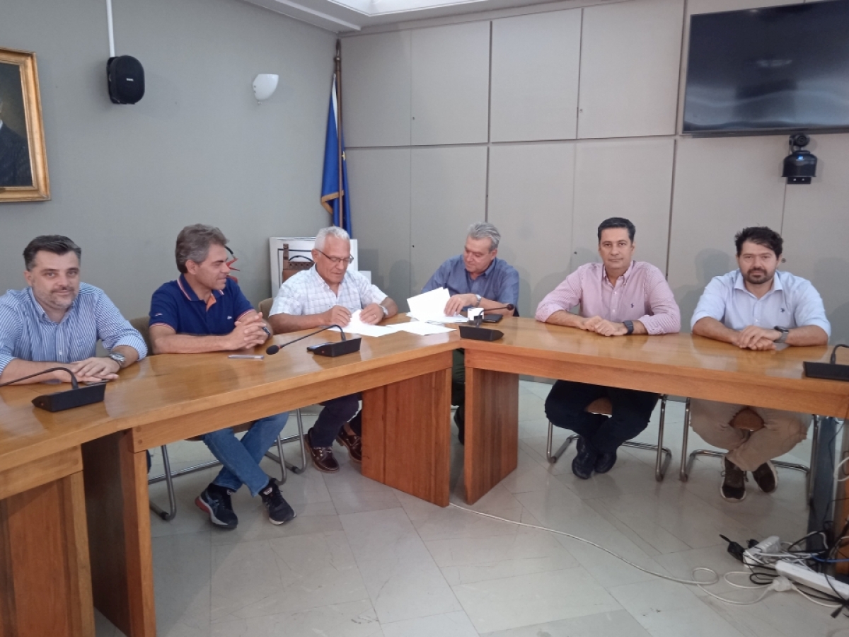Υπογραφή σύμβασης για την «Ολοκλήρωση Αποχετευτικών έργων λυμάτων παραλίμνιων οικισμών Τριχωνίδας – Β΄ ΦΑΣΗ»