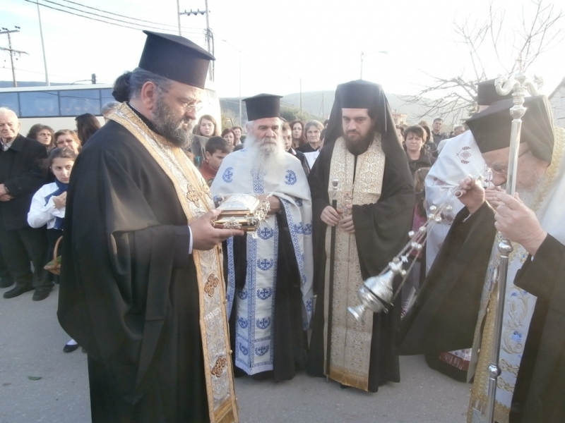 Υποδοχή αποτμήματος Ιερού Λειψάνου του Αγίου Μύρωνος στον Άγιο Νικόλαο Βόνιτσας