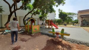 Ολοκληρώθηκε η τοποθέτηση ελαστικοτάπητα στην Παιδική Χαρά του Δημοτικού Βρεφονηπιακού Σταθμού Βόνιτσας