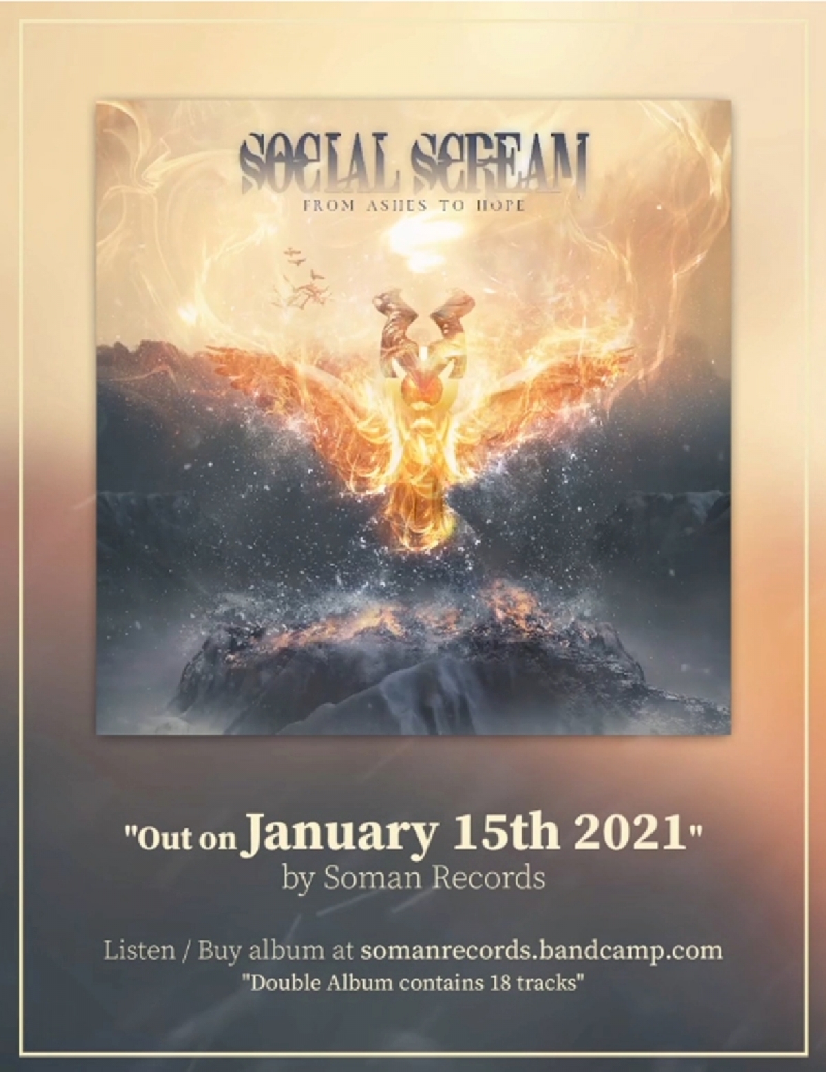 Social Scream – νέο άλμπουμ &quot;From Ashes To Hope&quot; (Κυκλοφόρησε 15/01/ 2021 από την Soman Records)