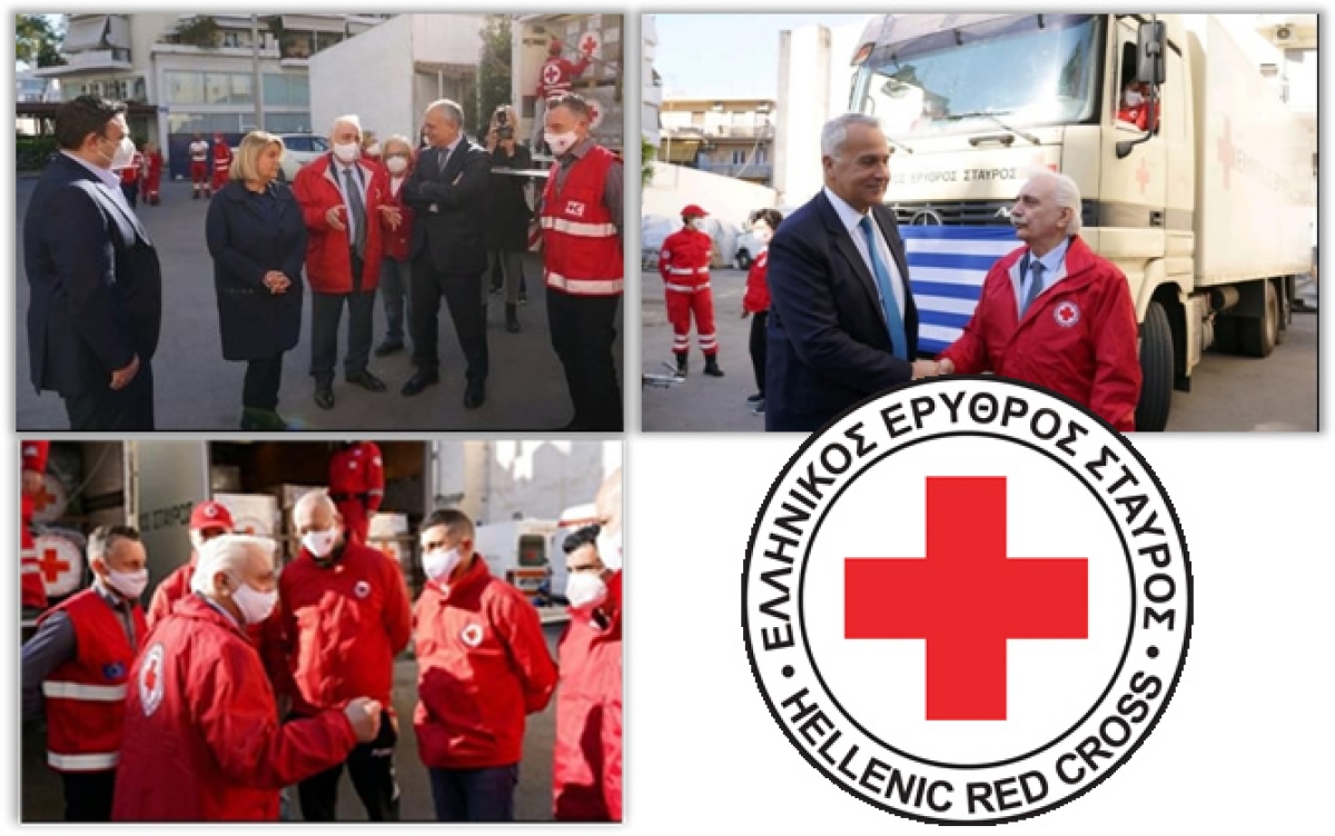 Ο Ελληνικός Ερυθρός Σταυρός αποστέλλει μεγάλη ποσότητα ανθρωπιστικής βοήθειας εντός της Οδησσού