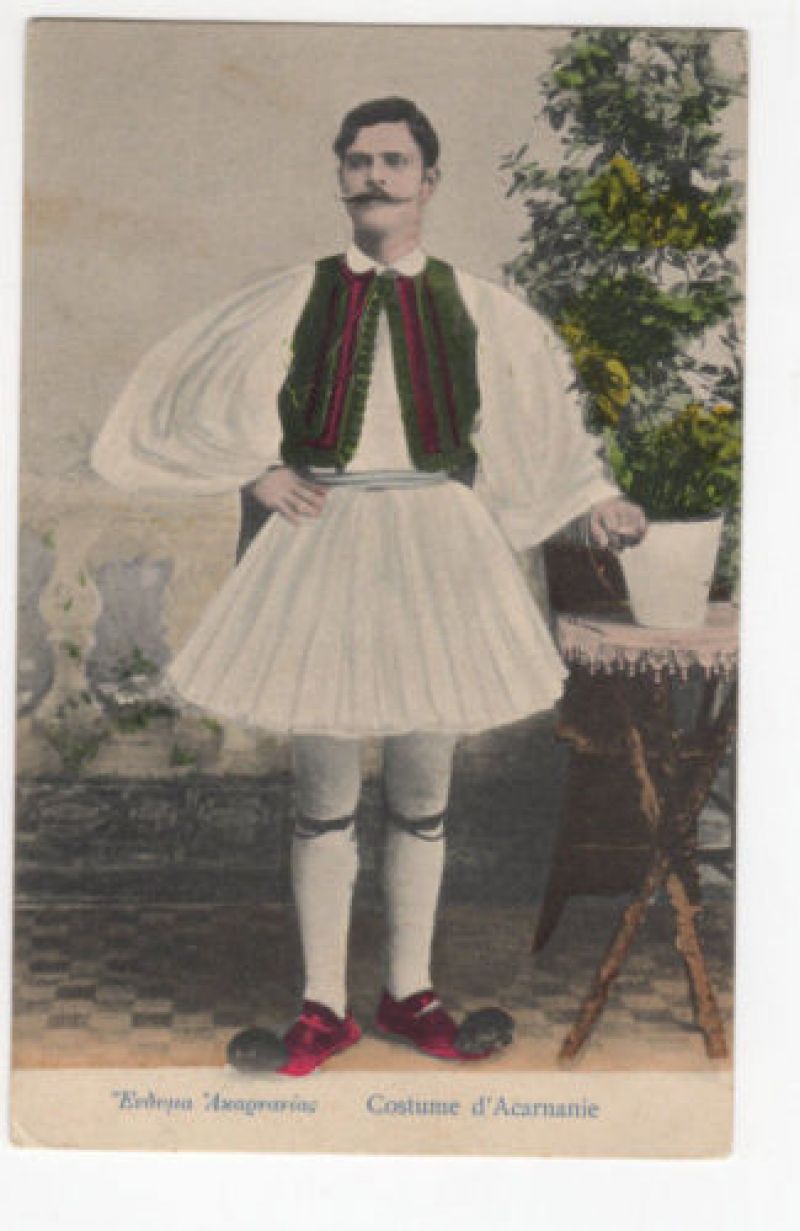Χαρακτηριστικός τύπος Ακαρνάνα Eύζωνα στις αρχές του 20ου αιώνα
