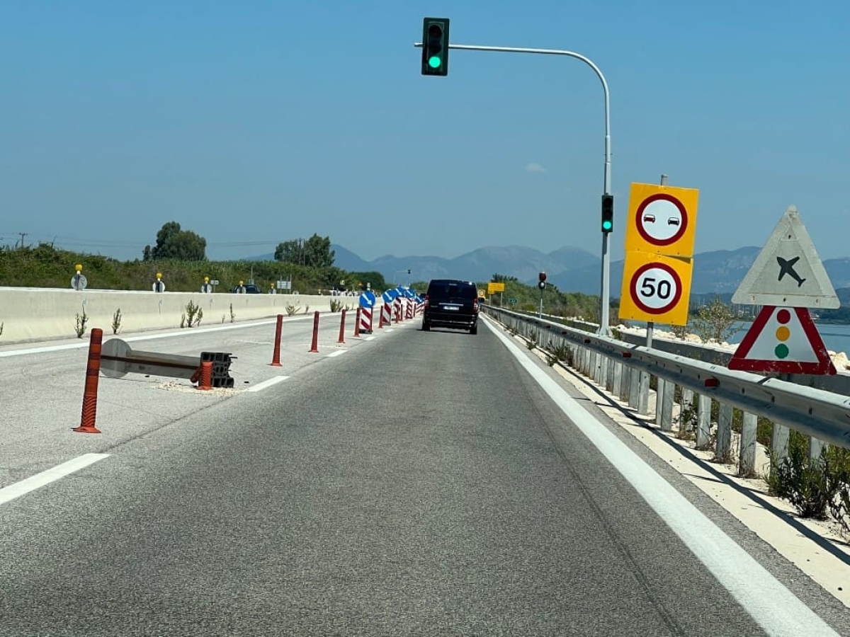 Κυκλοφοριακές ρυθμίσεις στο παραδοθέν τμήμα της Αμβρακίας Οδού λόγω υπολειπόμενων εργασιών