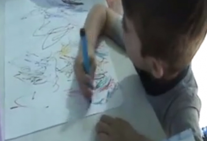 Τα παιδιά ζωγραφίζουν με θέμα την Τριχωνίδα