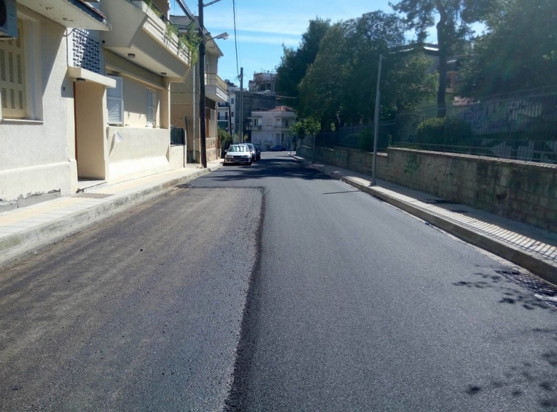 Ασφαλτοστρώθηκε η οδός Καζαντζάκη