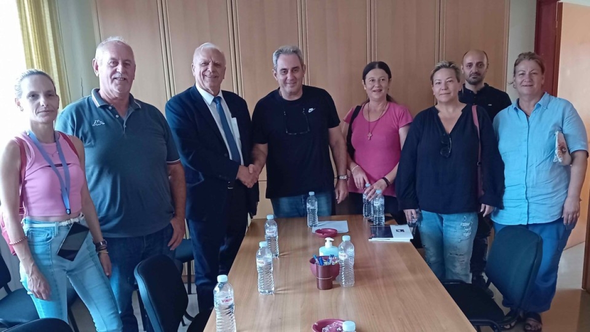 Συνάντηση Θανάση Λύρου με μέλη της Διοίκησης του Εργατοϋπαλληλικού Κέντρου Μεσολογγίου