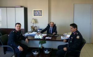 Συνάντηση του Περιφερειάρχη Απ. Κατσιφάρα με τον Γενικό Αστυνομικό Διευθυντή Α. Μητρόπουλο και τον νέο Αστυνομικό Διευθυντή Αχαΐας Ν. Κοτρωνιά