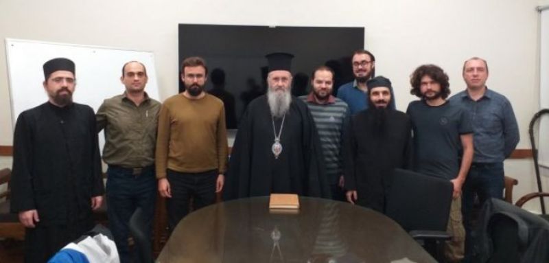 Ὁ Μητροπολίτης Ναυπάκτου Ἱερόθεος στήν Ἱ. Μονή Βατοπαιδίου