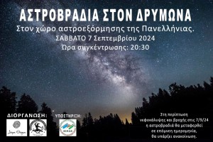 Αστροβραδιά στον Δρυμώνα Θέρμου το Σάββατο 7 Σεπτεμβρίου 2024