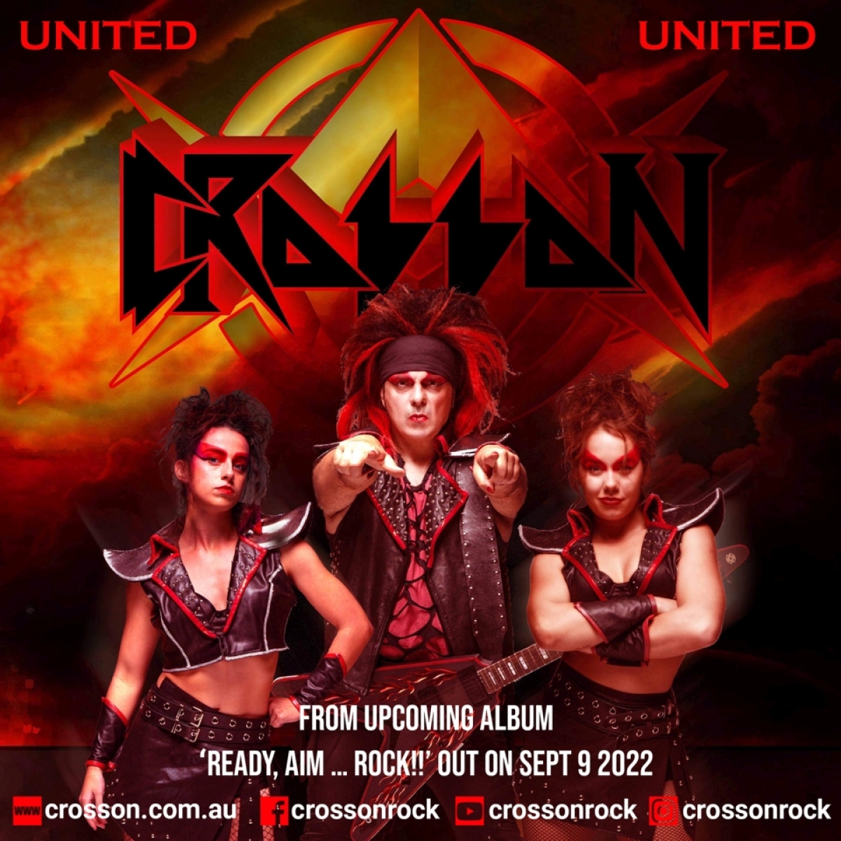 CROSSON – single “United” από το επερχόμενο άλμπουμ “READY, AIM … ROCK!!”