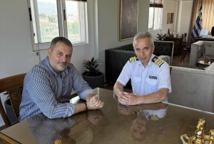 Συνάντηση Δημάρχου Ιερής Πόλης Μεσολογγίου με νέο Λιμενάρχη Μεσολογγίου