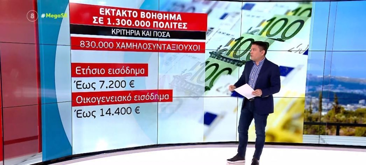 Έκτακτο βοήθημα σε υγειονομικούς, χαμηλοσυνταξιούχους &amp; άτομα με αναπηρία