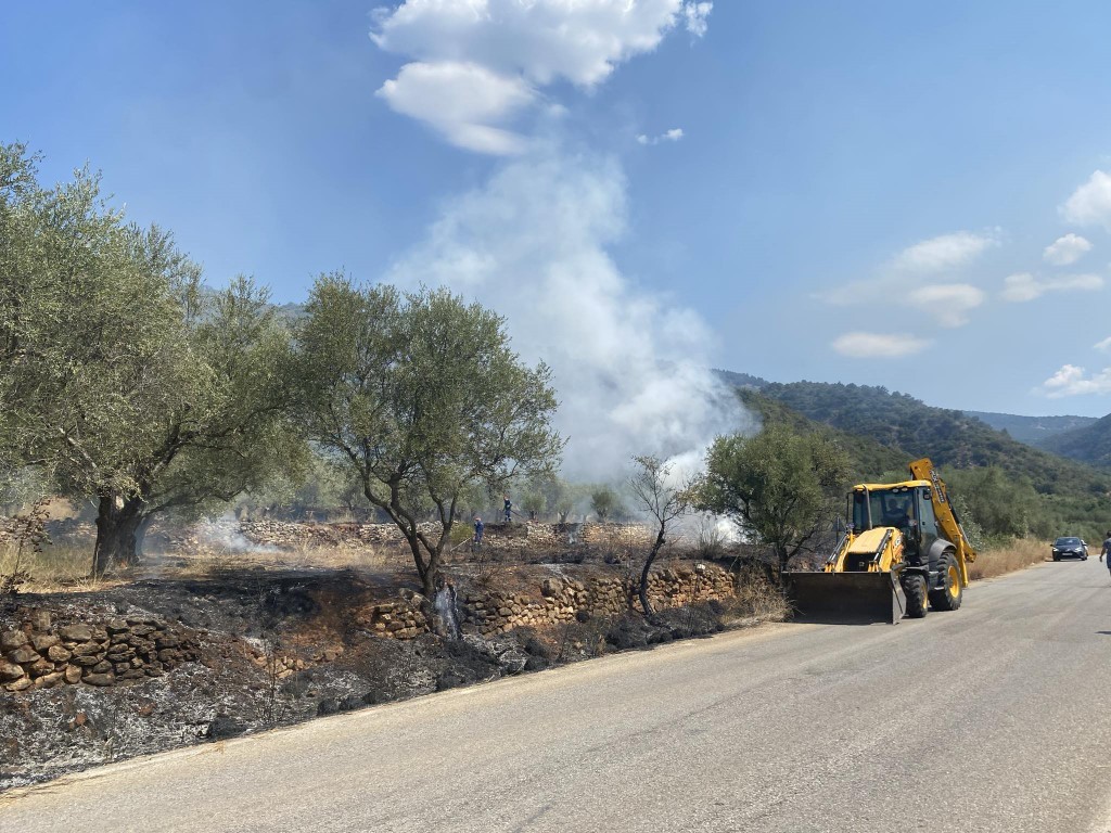 Φωτιά σε λιοστάσι στην Παραβόλα κινητοποίησε την Πυροσβεστική (φωτο)