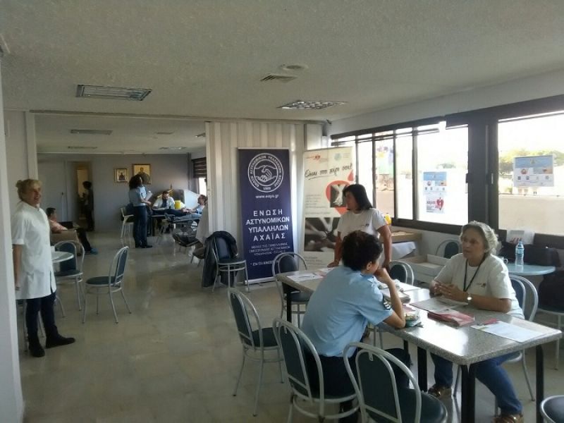 72 φιάλες αίμα από τους αστυνομικούς της Δυτικής Ελλάδας