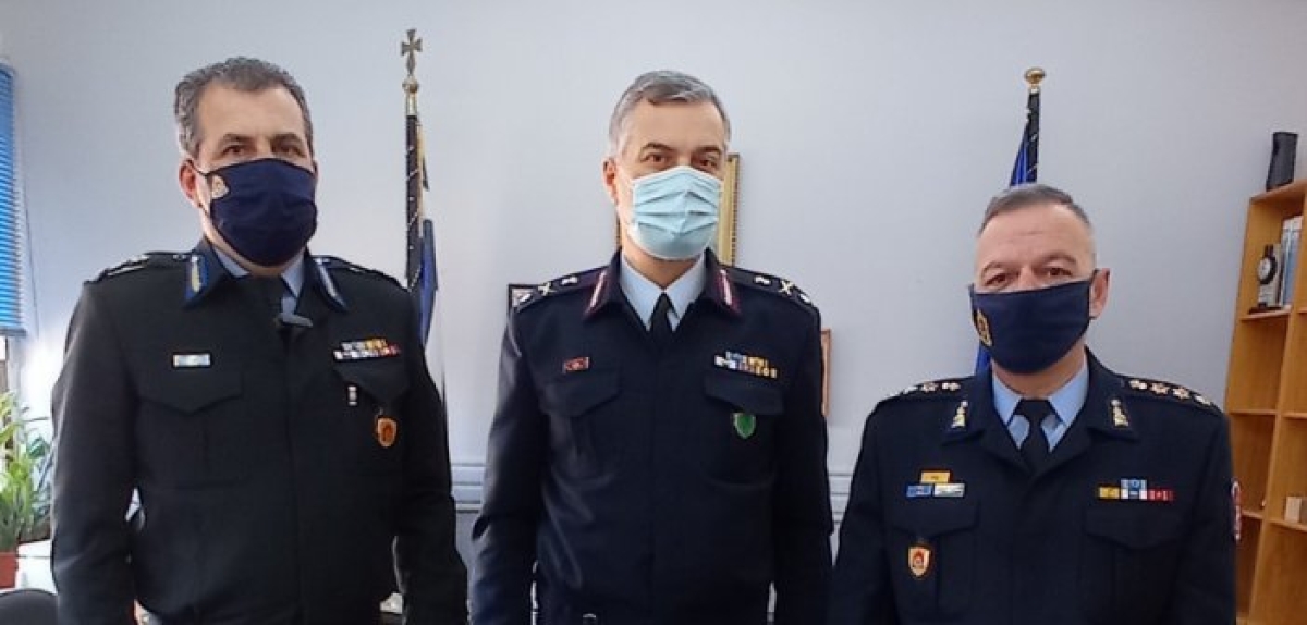 Ο Διοικητής της Πυροσβεστικής Δυτικής Ελλάδας Χριστόφορος Μπόκας στην Αστυνομική Διεύθυνση Αχαΐας