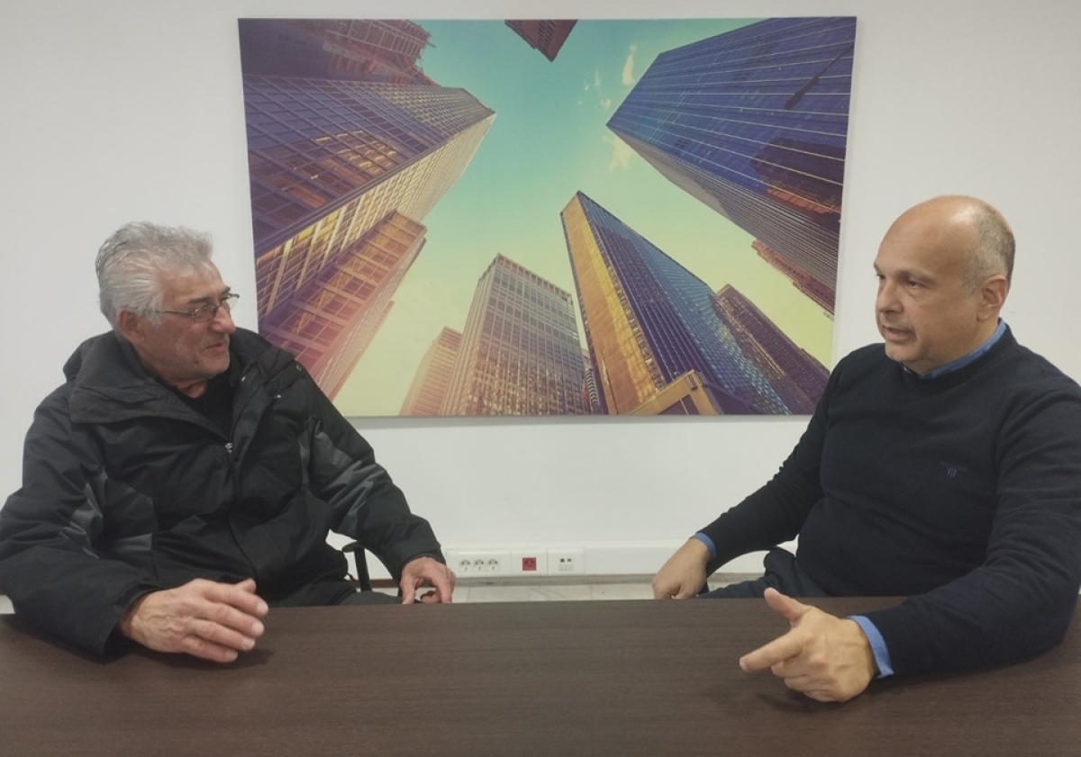 Συνάντηση Σταύρου Καραγκούνη με τον πρώην αρχηγό της Πυροσβεστικής Σωτήρη Γεωργακόπουλο