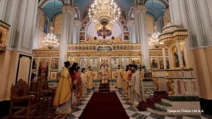 Πρώτη Θεία Λειτουργία στον ανακαινισθέντα  Ι. Μ. Ν. Αγίου Σπυρίδωνος Ι. Π. Μεσολογγίου