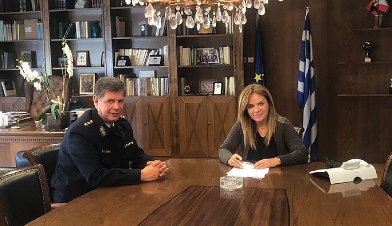 Συνάντηση της Χριστίνας Σταρακά με το νέο Αστυνομικό Διευθυντή Αιτωλίας Ιωάννη Νταλαχάνη