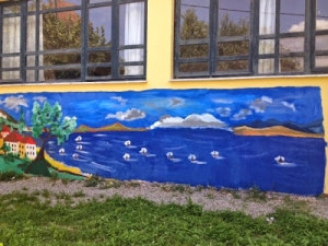 Πίνακες ζωγραφικής στους τοίχους του 2ου Δημοτικού Σχολείου Παναιτωλίου