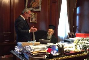 Συνάντηση Σπύρου Κωνσταντάρα με τον Οικουμενικό Πατριάρχη κ. Βαρθολομαίο Α΄