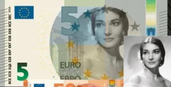 Το πρόσωπο της Μαρίας Κάλλας στο νέο χαρτονόμισμα των 5 ευρώ - Ριζικός επανασχεδιασμός των χαρτονομισμάτων ευρώ