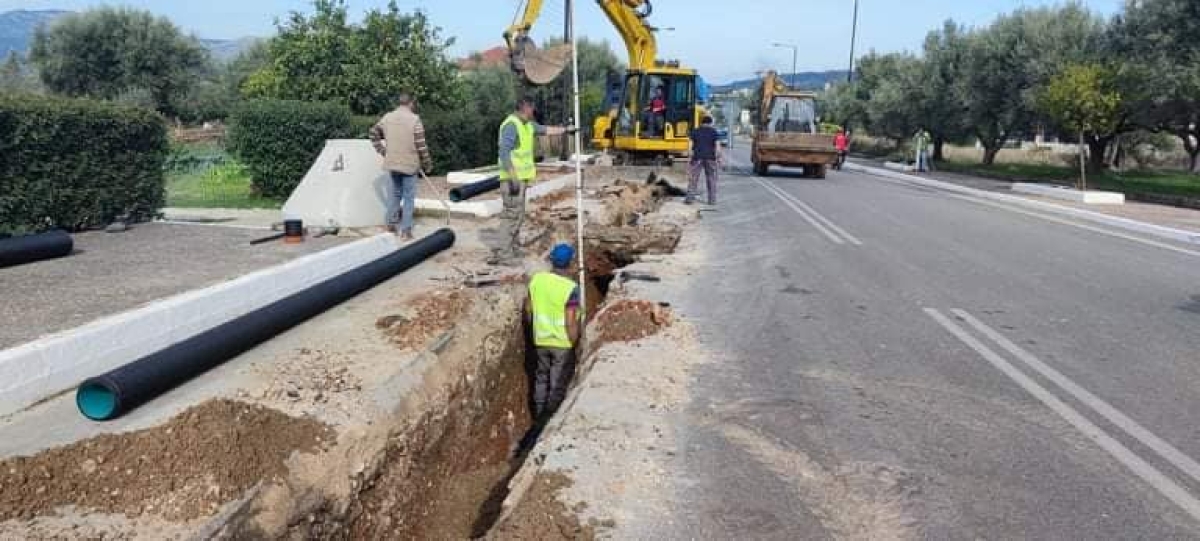 Ξεκίνησαν οι εργασίες επέκτασης του δικτύου αποχέτευσης Παλαίρου