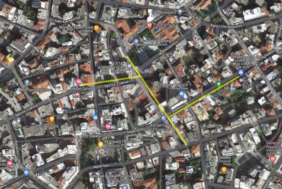 Κυκλοφοριακές ρυθμίσεις σε δρόμους του κέντρου του Αγρινίου λόγω εργασιών αναβάθμισης συστήματος στάθμευσης