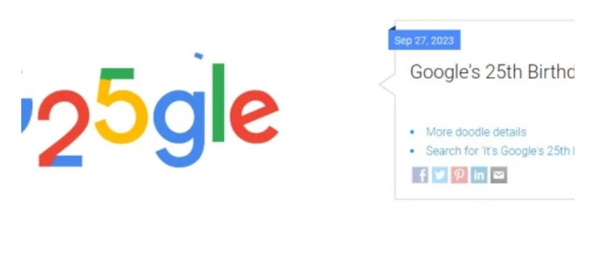 H Google γιορτάζει τα 25 της χρόνια με το σημερινό της doodle
