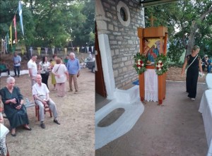 Μέγα Δένδρο Θέρμου: Πανηγυρικός Εσπερινός με πλήθος πιστών στο εξωκλήσι του Προφήτη Ηλία