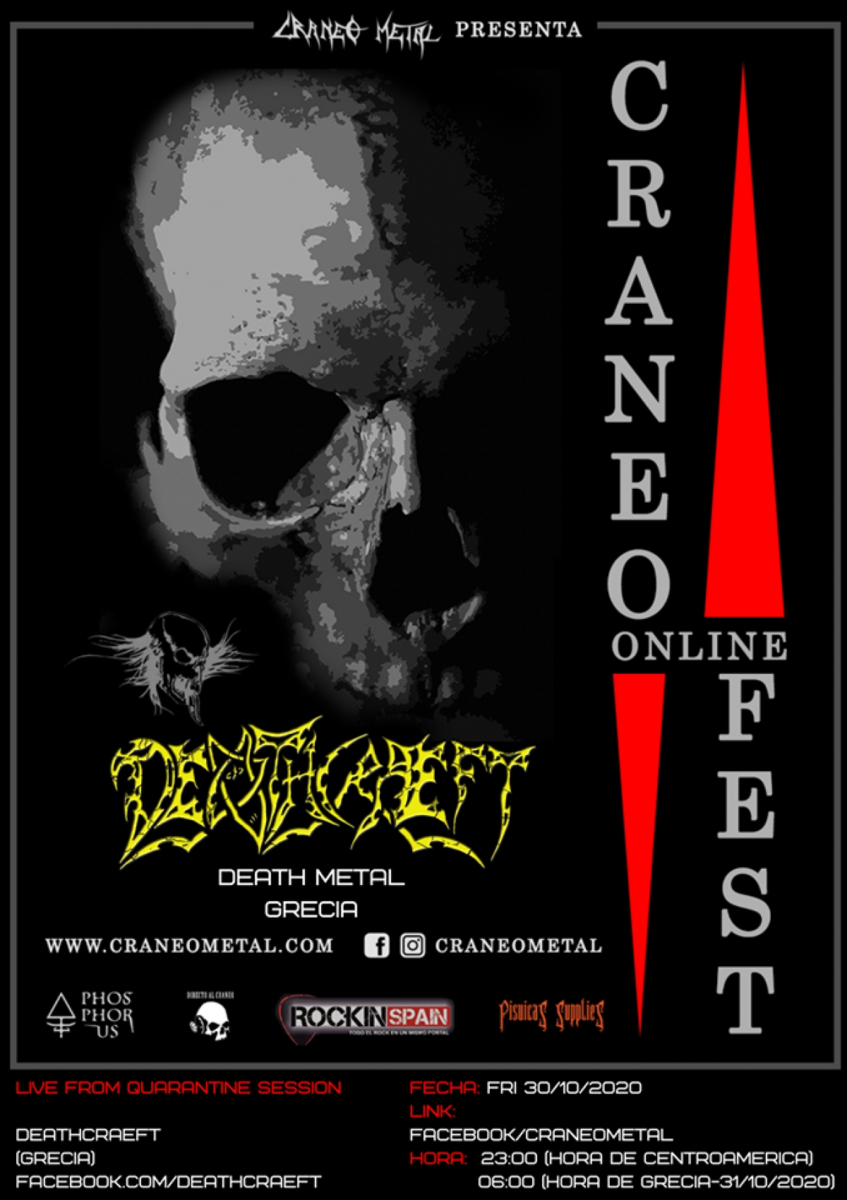 DEATHCRAEFT – “Beginning of the end” από το “CRANEO ONLINE METAL FEST” – Κόστα Ρίκα