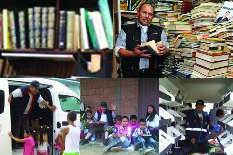 Σκουπιδιάρης στην Μπογκοτά μάζευε τα βιβλία στο δρόμο -Εχει 25.000 σήμερα [εικόνες]