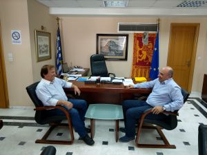 Συνάντηση Δημάρχου Ναυπακτίας, κ. Βασίλη Γκίζα με τον κ. Γιάννη Νταουσάνη