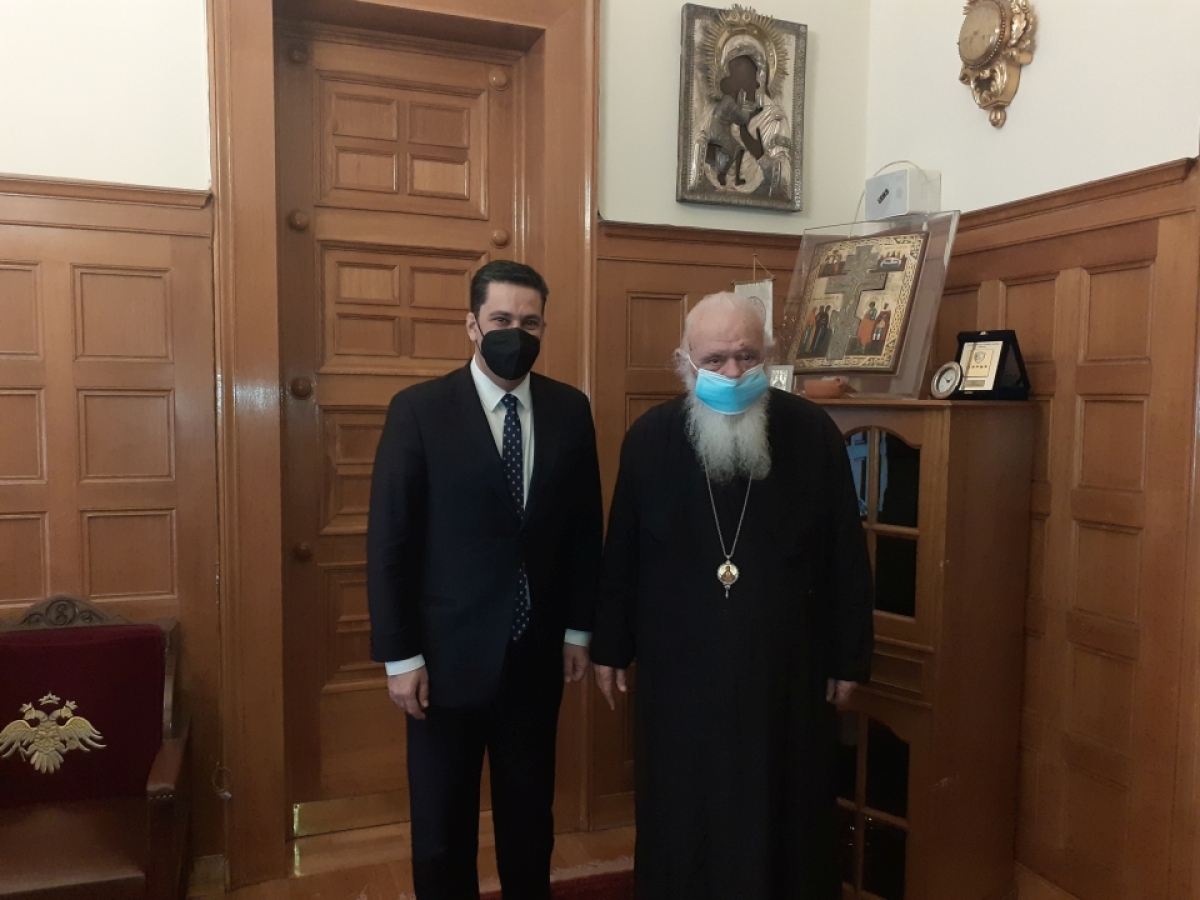 Συνάντηση του Δημάρχου Αγρινιου με τον Αρχιεπίσκοπο Αθηνών και πάσης Ελλάδος