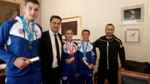 Συνάντηση Γ. Παπαναστασίου με αθλητές Kick Boxing που διακρίθηκαν στο παγκόσμιο πρωτάθλημα