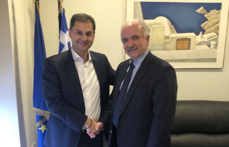Συνάντηση του Δημάρχου Ι.Π. Μεσολογγίου Κώστα Λύρου με τον Υπουργό Τουρισμού Χάρη Θεοχάρη