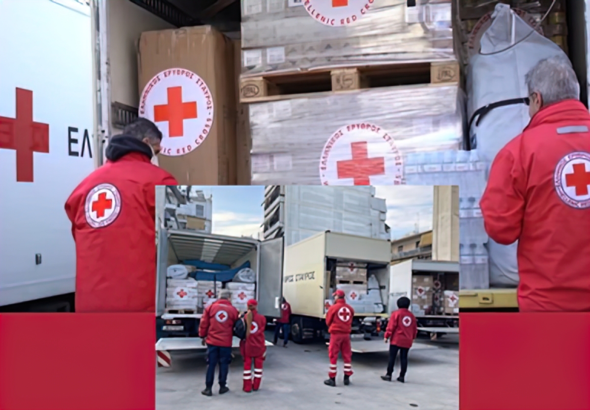 Ο Ελληνικός Ερυθρός Σταυρός αποστέλλει 40 τόνους ανθρωπιστικής βοήθειας στην Ουκρανία