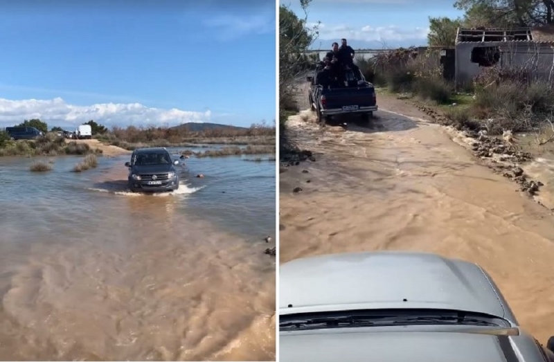 Σε καρότσα αγροτικού η Δέσποινα Βανδή για να φτάσει στο Διόνι Κατοχής (video)